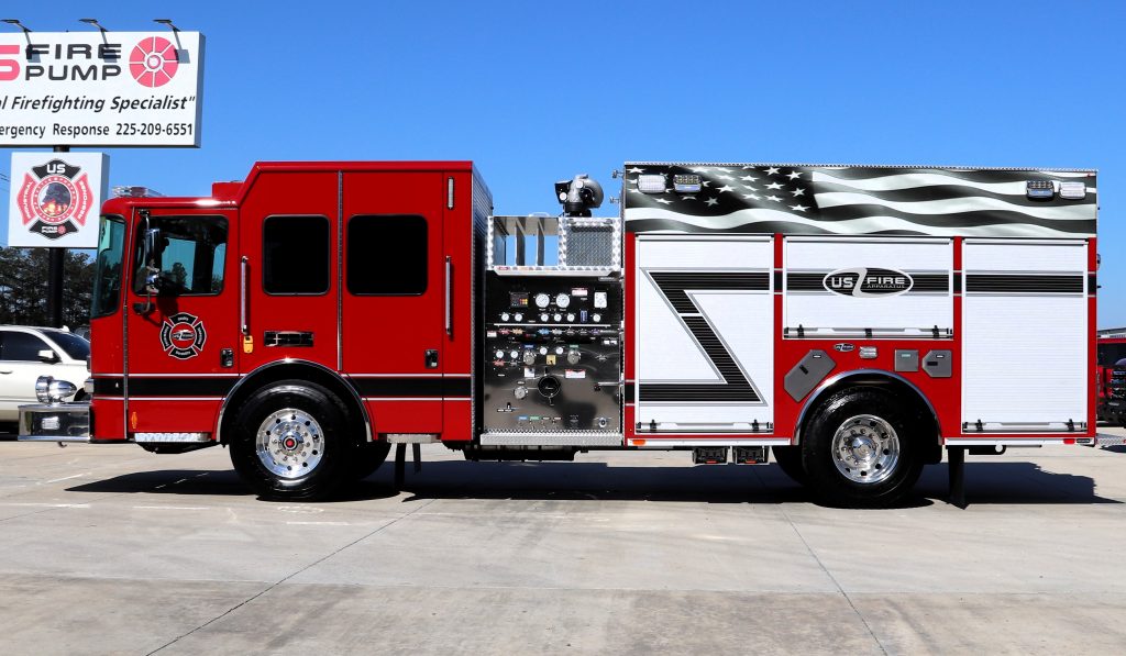 Custom Pumper truck with extruded aluminum body